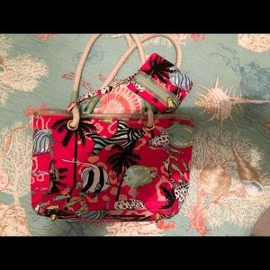 Two-Sided “PALM TOLAND “SHOULDER BAG